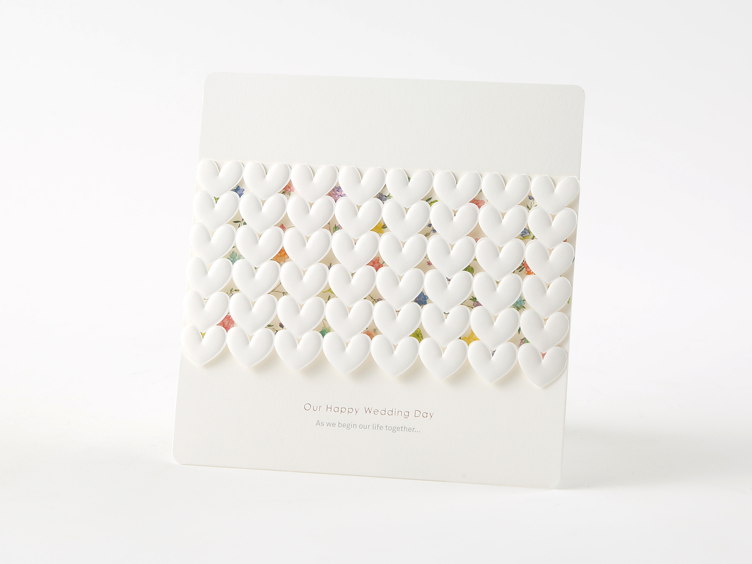 50％OFFセール　結婚式招待状BH-3306 Lovery Heart/白紙/10部セット