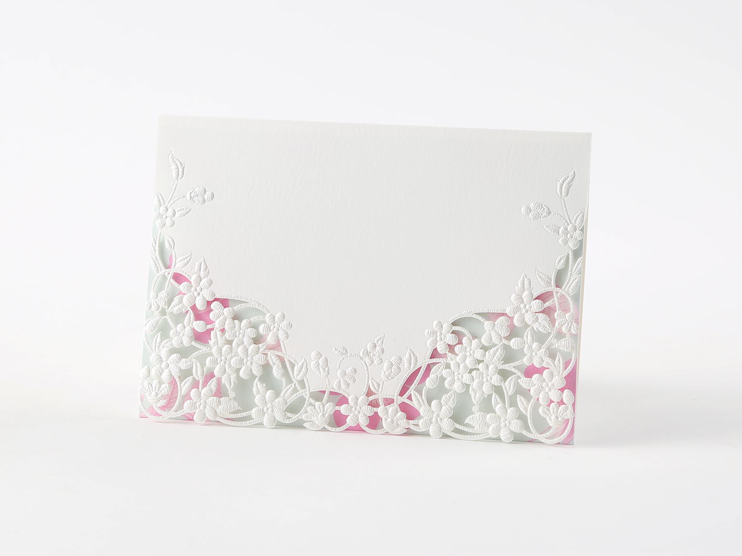 50％OFFセール　結婚式招待状BH-7266 Lovely lace/白紙/10部セット