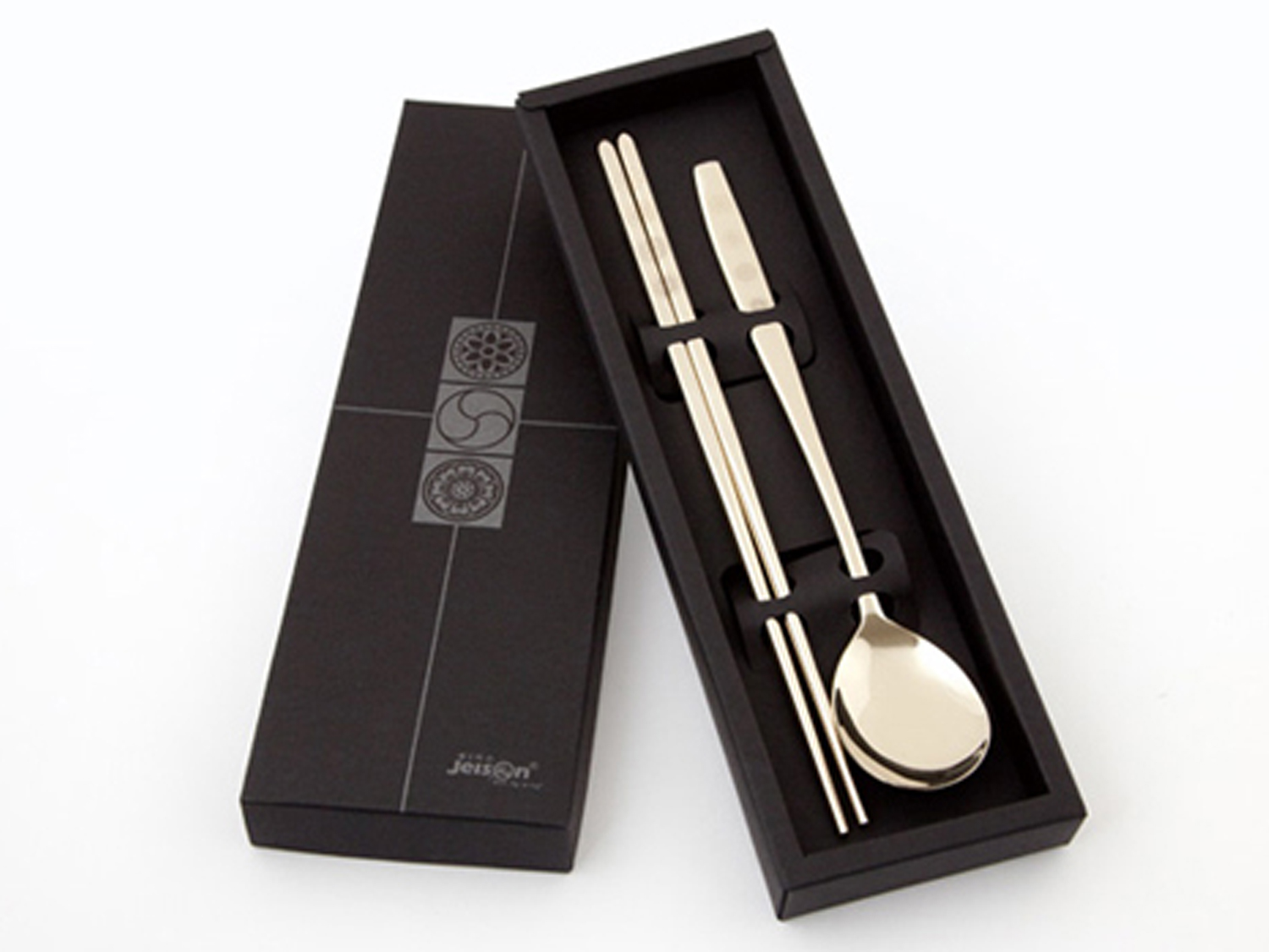 50％OFFセール　韓国箸/Jeison韓国ステンレス真空箸/スジョセットゴールド